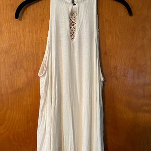 White lace floral tank top